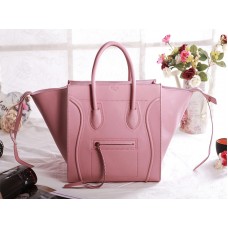 Чанта Celin Luggage Phantom Square Tote, цвят черешов цвят, розова