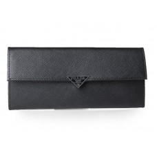 Кожен портфейл Prada Saffiano Bifold, черен