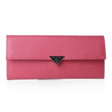 Кожен портфейл Prada Saffiano Bifold Rosy