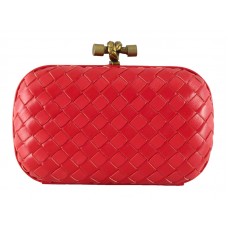 Bottega Veneta Absenthe Intrecciato Ayers Knot Red