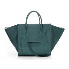 Чанта Celine Luggage Phantom Square Tote в зелено