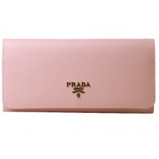 Кожен портфейл Prada Saffiano в розово