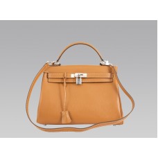 Hermes Kelly 32 см Того кожа Clemence Gold