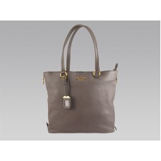 Чанта Prada Saffiano Lux Medium Tote от естествена кожа Nappa в сиво