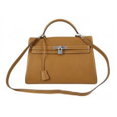Hermes Kelly 32 см Togo кожа Clemence Camel