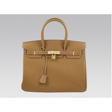 Hermes Birkin 35см Togo Clemence Gold със златен обков