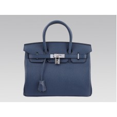 Hermes Birkin 30 см Togo Clemence Bleu Nuit