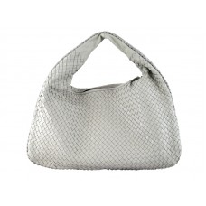 Bottega Veneta Ebony Intrecciato Nappa Belly Veneta White