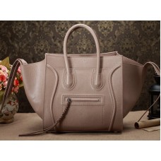 Чанта Celin Luggage Phantom Square Tote, кожена, пясъчна, Epsom