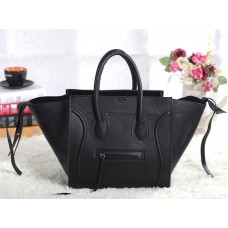 Чанта Celine Luggage Phantom Square Tote от естествена кожа, черна
