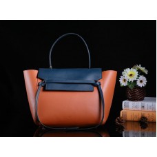 Мини чанта за колан Celine, гладка телешка кожа, камила и синьо