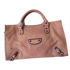 Класическа чанта Balenciaga с метален ръб иридес, розова