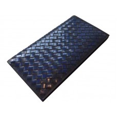 Портфейл Bottega Veneta Continental в полирано черно Pacific Intrecciato