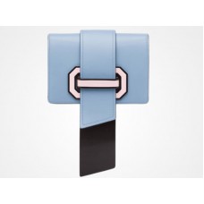 Чанта през рамо Prada Plex Ribbon Crossbody в астрално синьо, розово