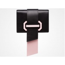 Чанта през рамо Prada Plex Ribbon Crossbody, черно-розова