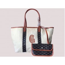 Goyard Anjou Двустранна платнена чанта Mm Черна H-gotogg3456s