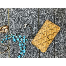 Ключодържател с портмоне за монети Goyard, жълт