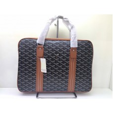 Куфарче Goyard Goyardine черно с кафява кожена тапицерия