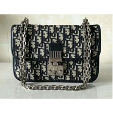 Dior Dioraddict Flap Canvas, сребърен, черен, d1006942