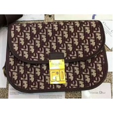 Чанта Dior Oblique Gold Signature Canvas в бордо d1006701