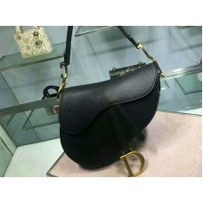 Чанта Dior Saddle от телешка кожа, златиста, черна, m0446l