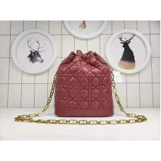 Чанта Dior Miss Dior от агнешка кожа, бордо