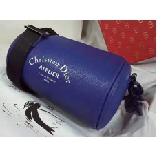 Чанта Dior Roller в деним, телешка кожа с текстура в синьо