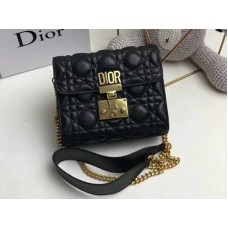 Dior Dioraddict Мини чанта от агнешка кожа черна