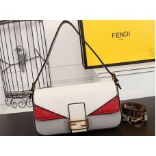Чанта Fendi Baguette Ff Crossbody, червена и бяла