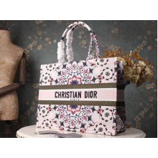 Чанта Dior Book Tote Kaleidoscopic, многоцветна, розова