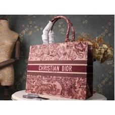 Dior Book Tote Toile De Jouy Bag Бордо