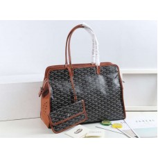 Клон за домашни любимци Goyard Sac Hardy, кафяв и черен