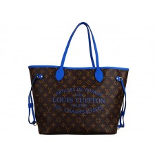 Louis Vuitton 2013 монограм Neverfull Mm Grand Bleu