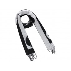 Кашмирен шал Louis Vuitton Fashion Lovers черно-бял