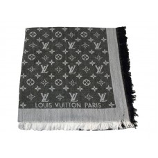 Шал Louis Vuitton Monogram Ikat сив