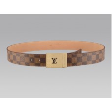 Колан Louis Vuitton Cut Damier със златна катарама с лого