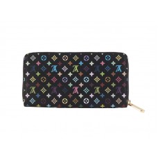 Портфейл Louis Vuitton Monogram Multicolour черен с цип, шамфъстък