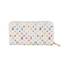 Портфейл Louis Vuitton Monogram Multicolour White Zippy Litchi