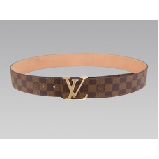 Колан Louis Vuitton Initial Damier със златна катарама