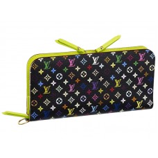 Портфейл Louis Vuitton Monogram Multicolore Black Unlimited с цвят шамфъстък