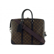 Калъф за документи Louis Vuitton Monogram Macassar с дълга каишка