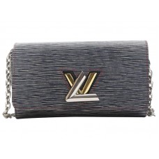 Портфейл Louis Vuitton Epi Leather Twist Chain, деним, черен