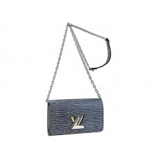 Портфейл Louis Vuitton Epi Leather Twist Chain, тъмен деним