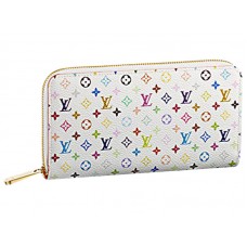 Портфейл Louis Vuitton с многоцветен бял цип и оранжев цвят