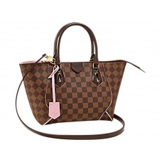 Louis Vuitton Damier Ebene Canvas Caissa Tote PM Rose Ballerina