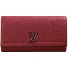 Портфейл Louis Vuitton Lockme II в червено