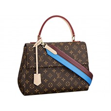 Чанта Louis Vuitton Monogram Canvas Cluny Mm Bleu Glacial