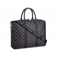 Louis Vuitton Damier Graphite Canvas малък държач за документи за пътуване