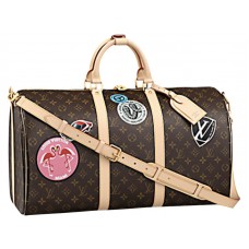Чанта Louis Vuitton Monogram Canvas Keepall Bandouliere 50 World Tour