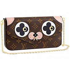 Louis Vuitton Monogram Canvas Pochette Felicie Очарователно куче